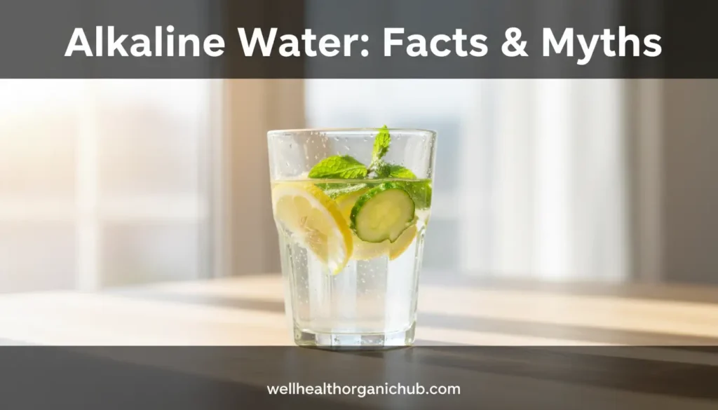 Alkaline water benefits in hindi with lemon and cucumber ingredients wellhealthorganichub