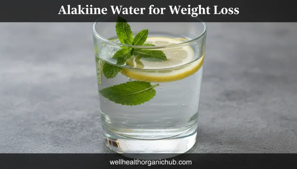 Alkaline water for weight loss benefits with lemon and minerals