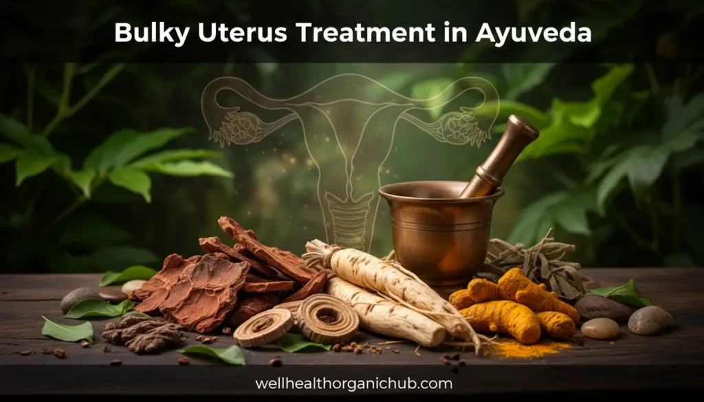 Ayurvedic herbs and medicine for bulky uterus treatment on wellhealthorganichub.com
