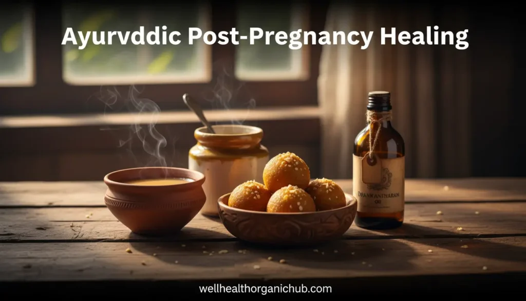 Ayurvedic post-pregnancy recovery foods and oils for new mothers