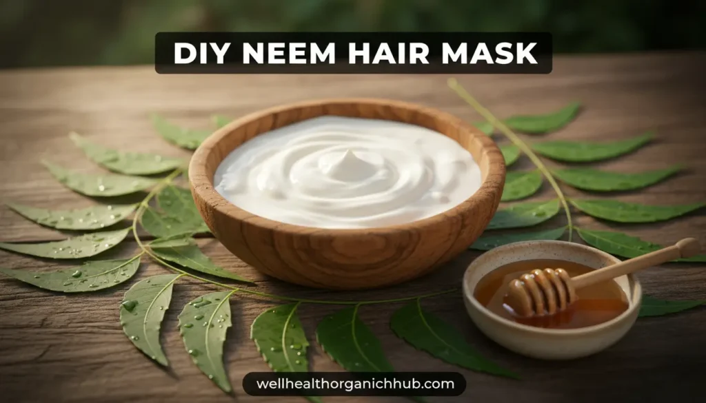 DIY Neem Hair Mask for Chronic Dandruff treatment wellhealthorganichub