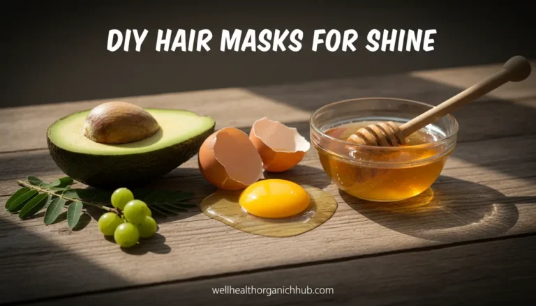 Natural DIY hair masks for thickness and shine with honey and egg
