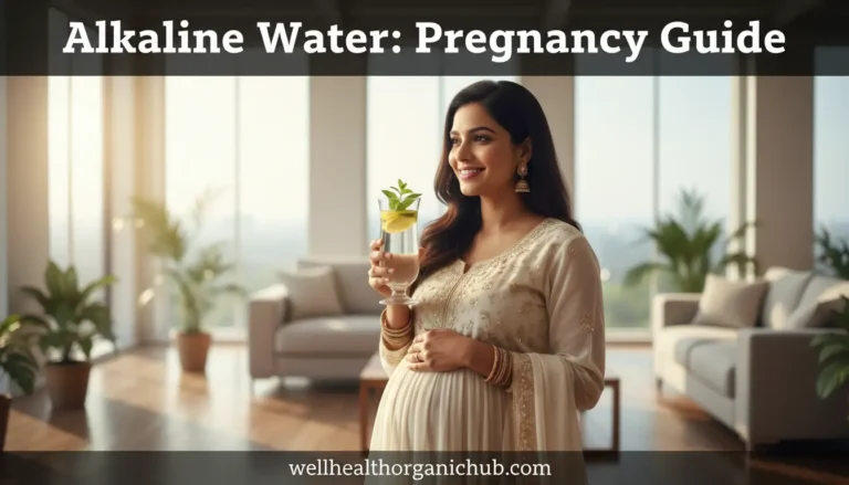 Pregnant woman drinking alkaline water for health benefits wellhealthorganichub