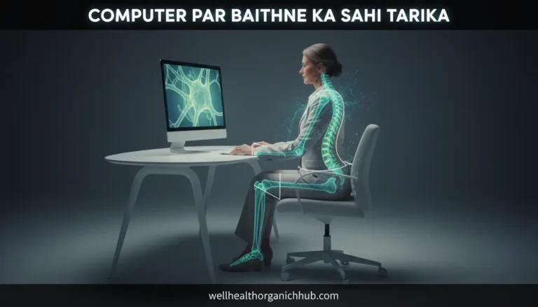 Correct computer sitting posture using the 90-90-90 ergonomic rule