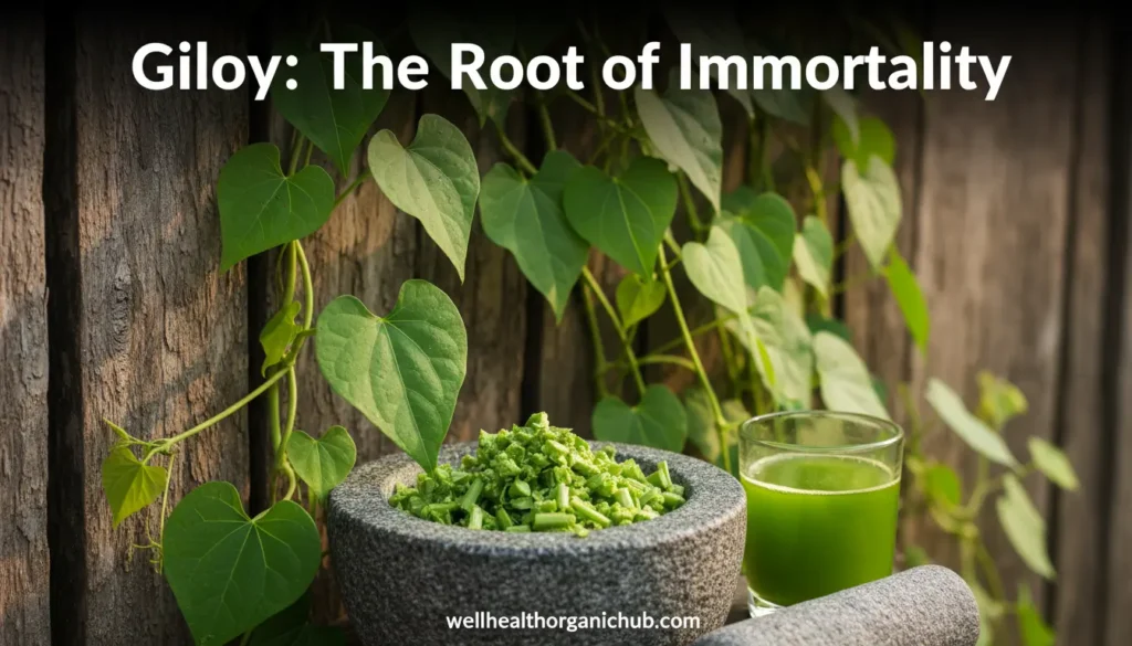 Fresh Giloy stem and juice preparation for immunity and platelets boost