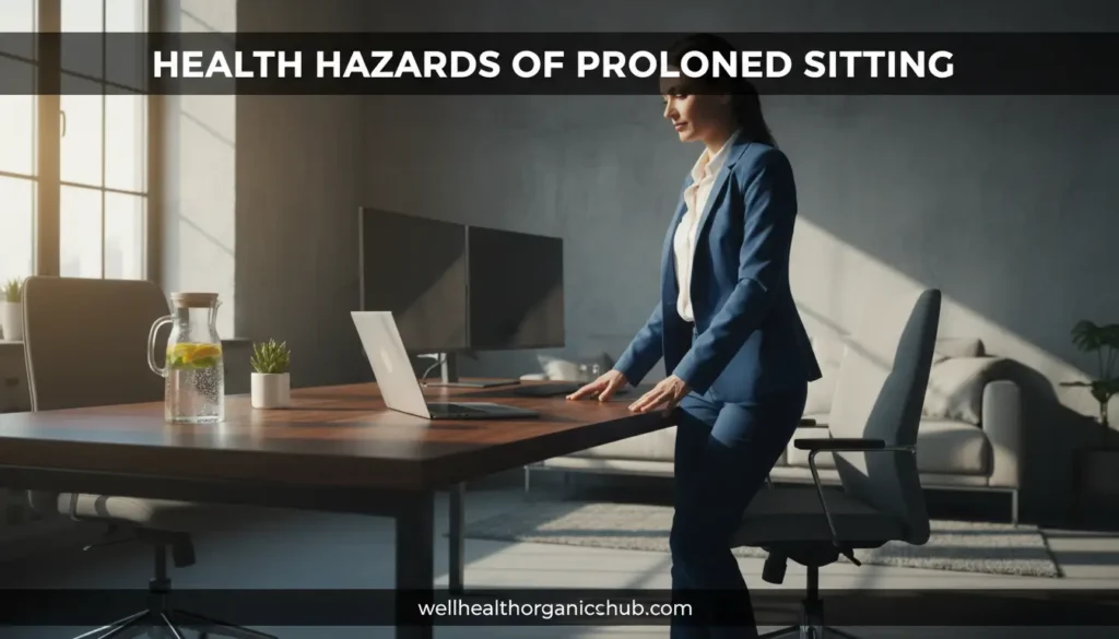 Health hazards of prolonged sitting and standing desk benefits