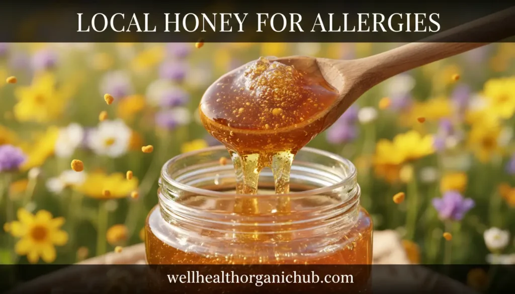 Local raw honey for seasonal allergy relief and immune support