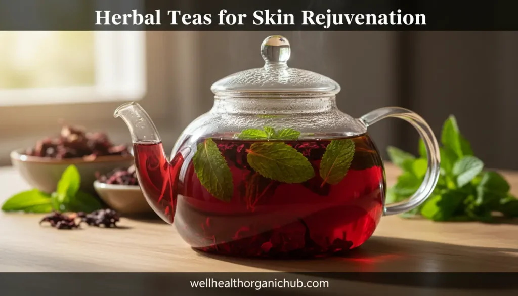Medicinal herbal teas for skin rejuvenation and glowing complexion at wellhealthorganichub.com