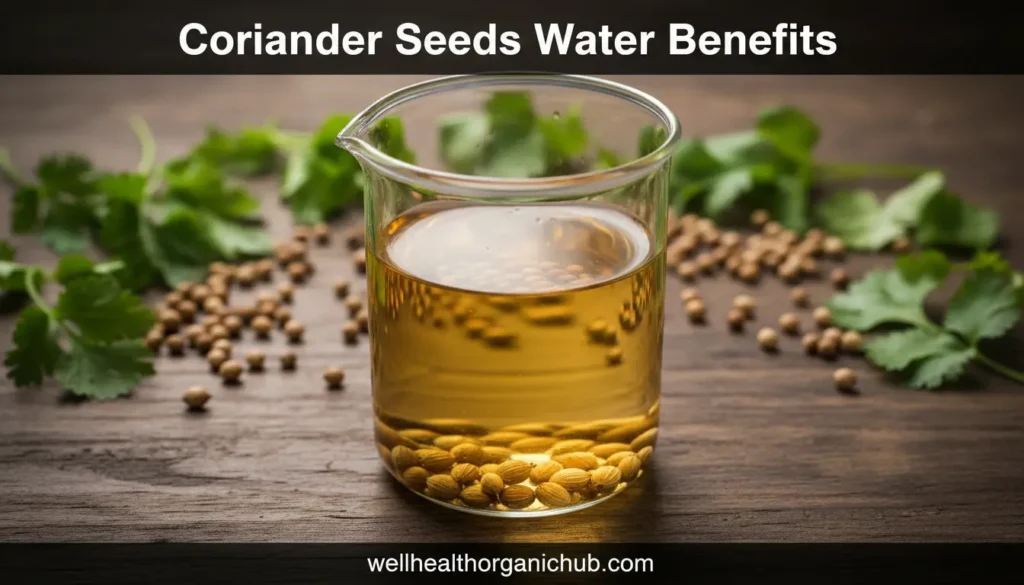 coriander seeds water benefits - Indian morning detox drink for thyroid and weight loss