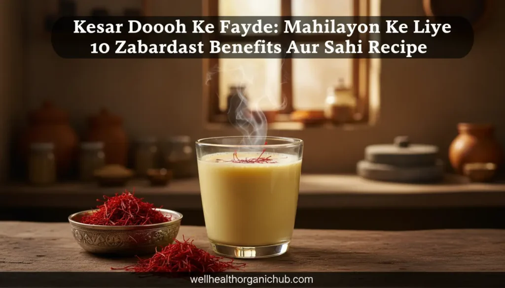 kesar doodh ke fayde - Indian home remedy for women's health and glowing skin